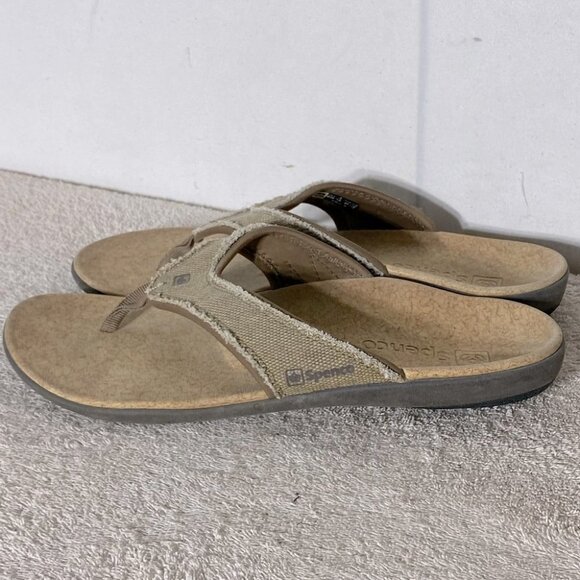 Spenco Yumi Plus Straw Java Cork Flip Flops 10 - Picture 3 of 14